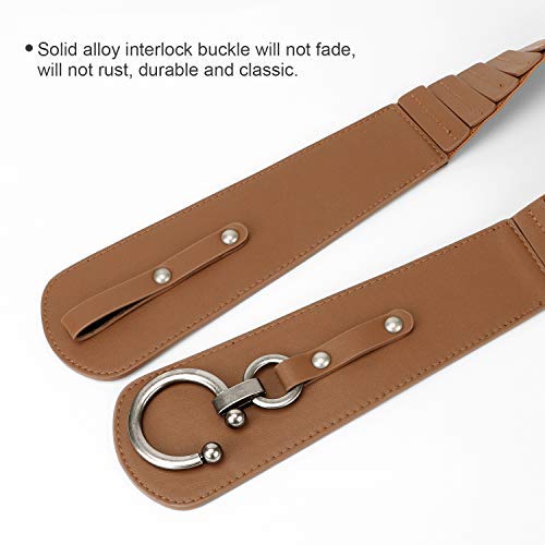 JASGOOD Cinturón elástico ancho de la cintura del estiramiento de la vendimia de la moda de las mujeres con la hebilla