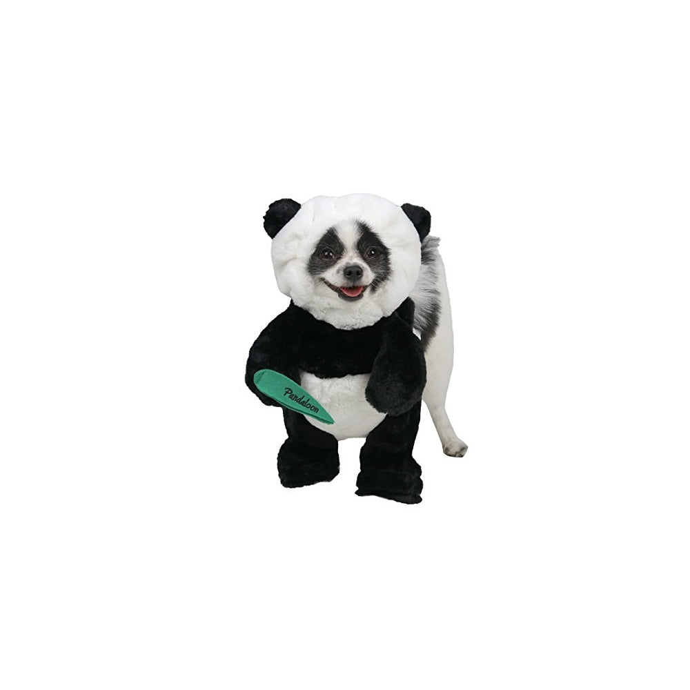 Disfraces de oso panda de peluche negro talla S