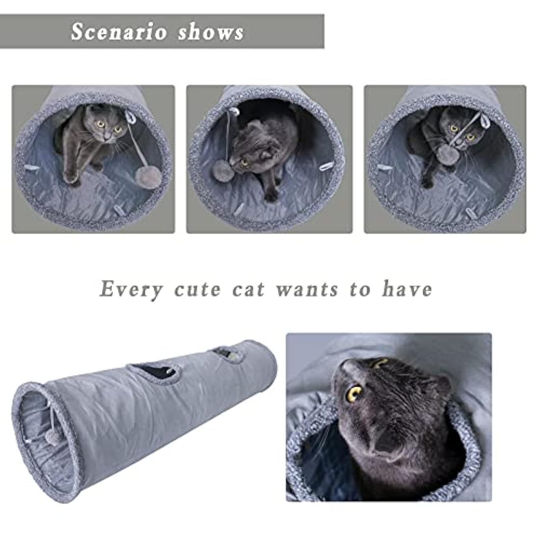 Juguetes para gatos en forma de Túnel