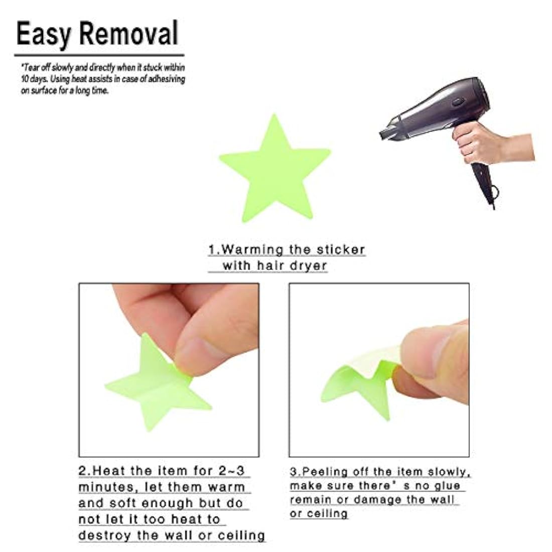 Estrellas y luna que brillan en la oscuridad, 500 unidades