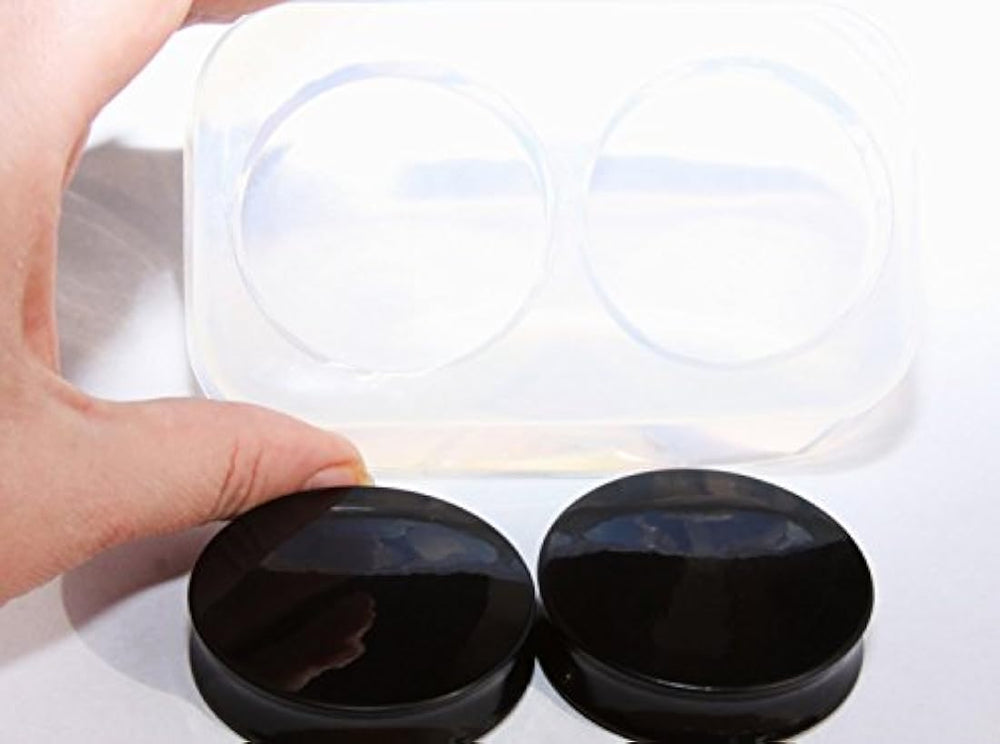 Transparente túnel oreja Ear plug Piercing molde. Big túnel tamaño. 38 mm. (un par, 2 piezas), incluye EE. UU. Envío.