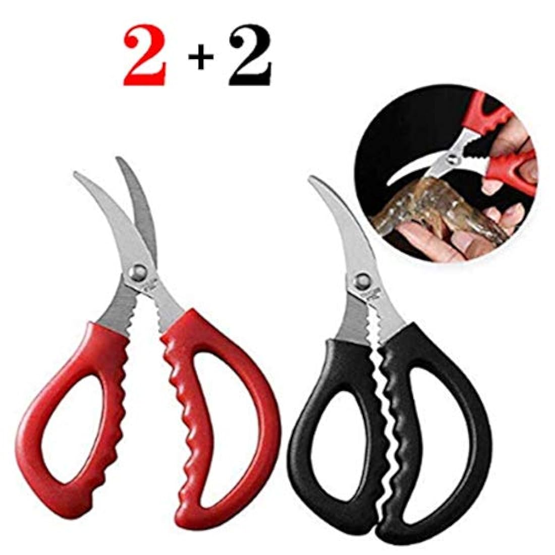 4 tijeras de cocina para mariscos, pescados, cangrejos