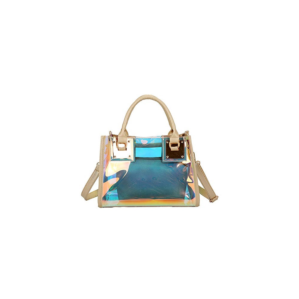 Bolsos cruzado transparente para mujer 2 en 1 diseño de moda