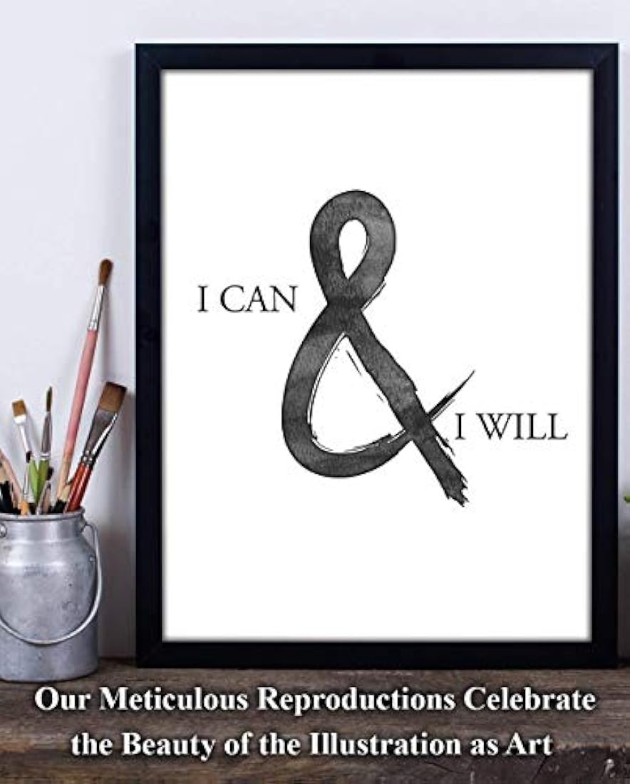 I Can and I Will-Impresión de arte de tipografía sin marco