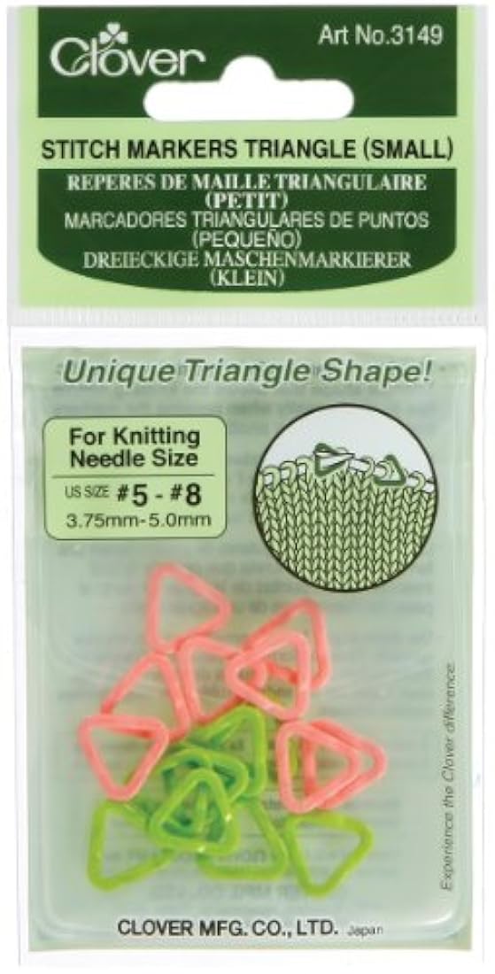 Clover Stitch Marcadores,triángulo,16-pieces Small,rosa/verde