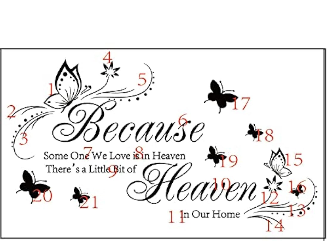 Pegatinas de pared con citas y refranes decorativos Heaven in Our Home