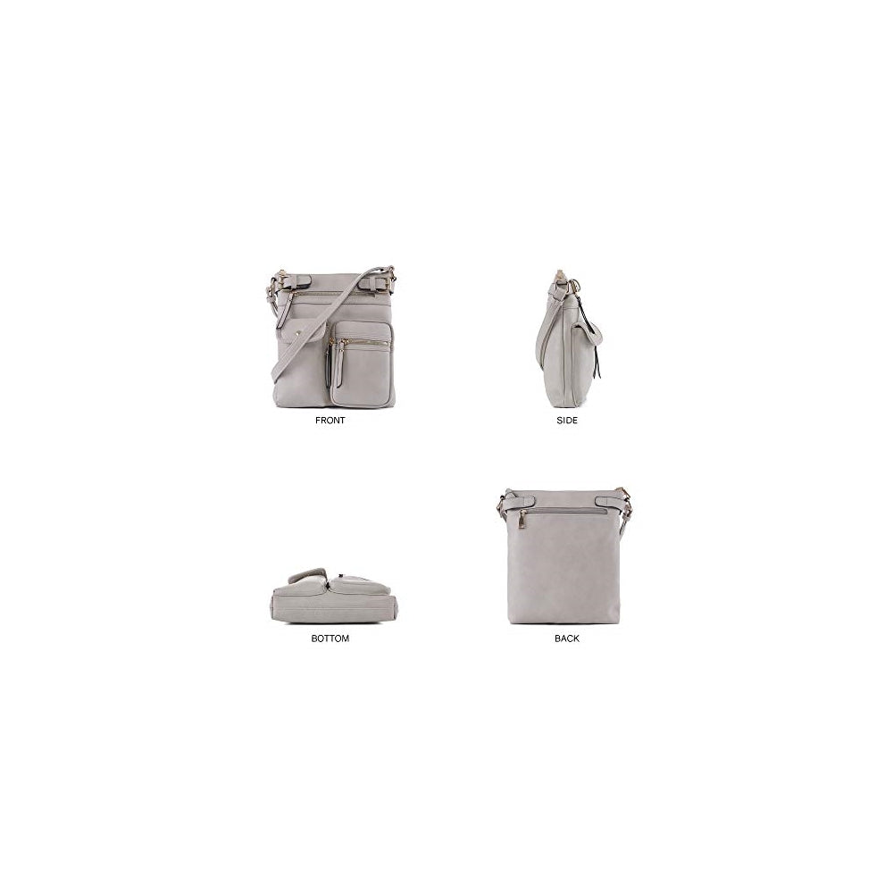 Bolso tipo bandolera para mujer liviano con bolsillos