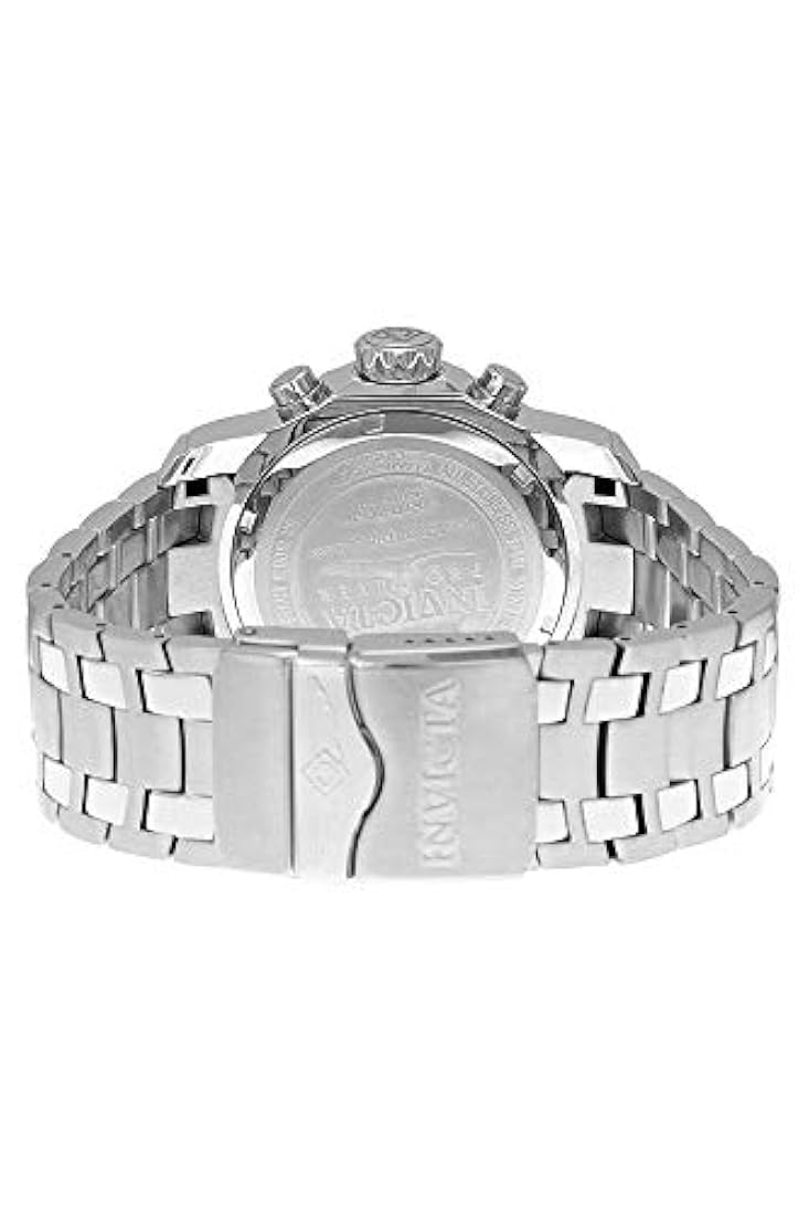 Reloj plateado acero inoxidable con cronógrafo para hombre