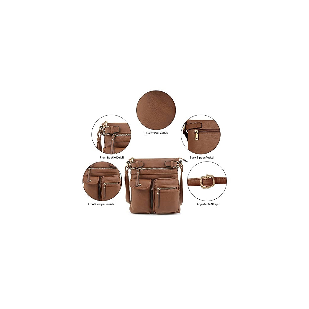 Bolso tipo bandolera  con varios bolsillos