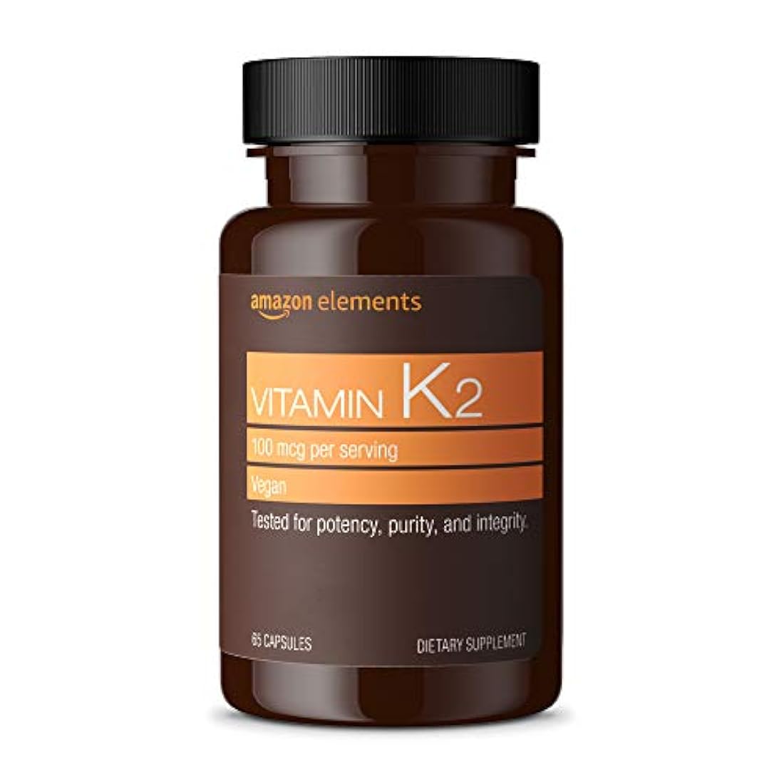 Amazon Elements Vitamina K2, cápsulas de 0.0000035 oz, 65 cápsulas
