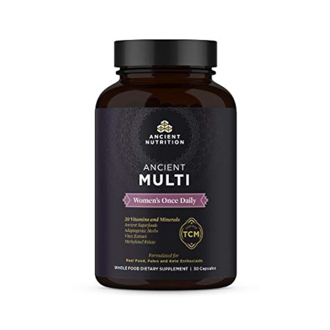 Ancient Multi Women Once Daily – Multi Vitamina y Apoyo Inmune, Hierbas Adaptogénicas, Folato Metilado, Paleo & Keto Friendly, 30 Cápsulas