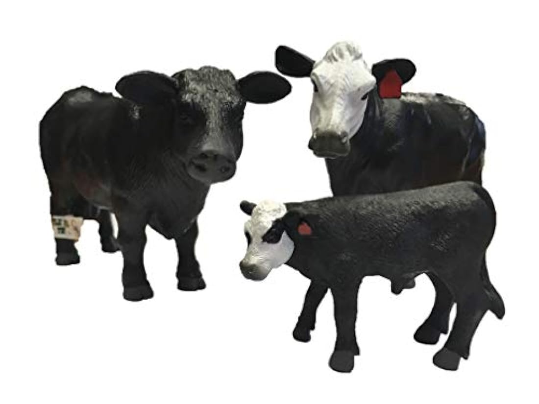 figuras a escala Vaca Blanca Calva Negra