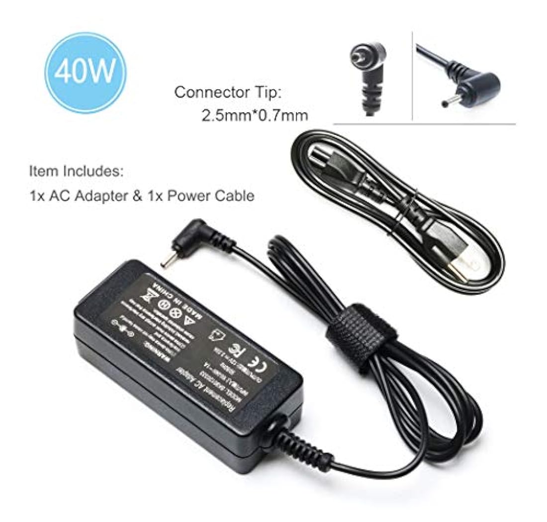 40W 12V 3.33A Adaptador de Cargador de computadora portátil