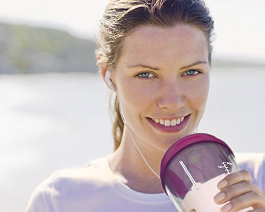 Licuadora personal con tapa de desplazamiento