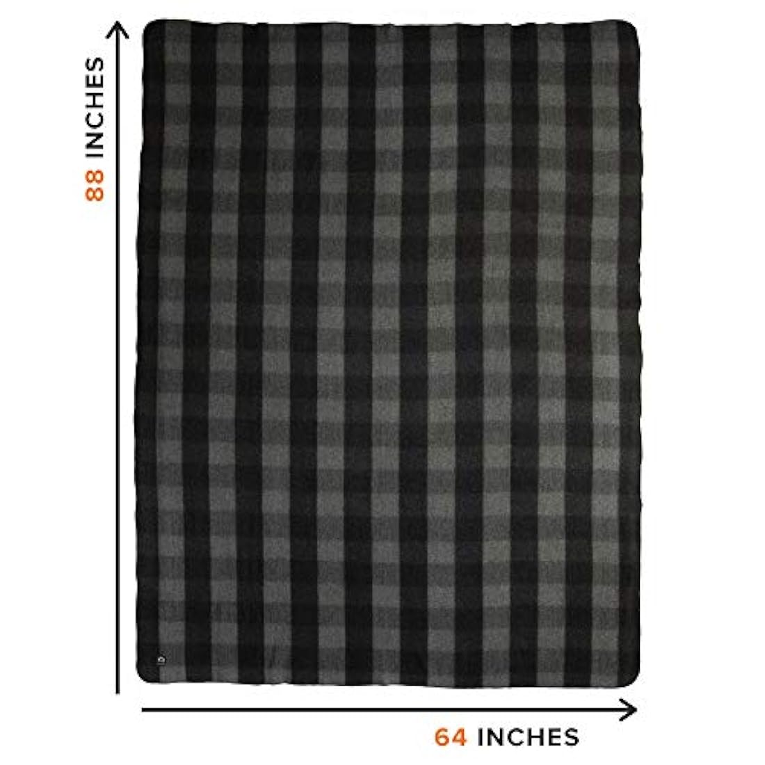 Manta de lana a cuadros - 4.5 libras cálidas, pesadas