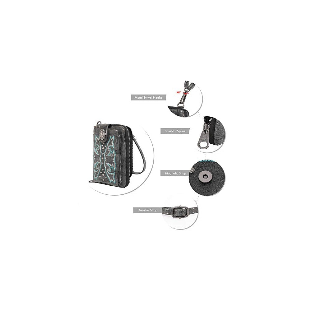 Bolsos tipo monedero para teléfono celular estilo occidental