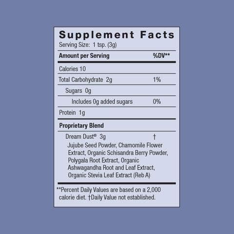 Suplemento polvo de ensueño para dormir y calmar