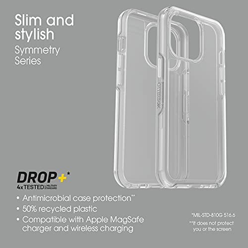 OtterBox Symmetry Clear Series - Funda sólo para iPhone 13 Pro, transparente