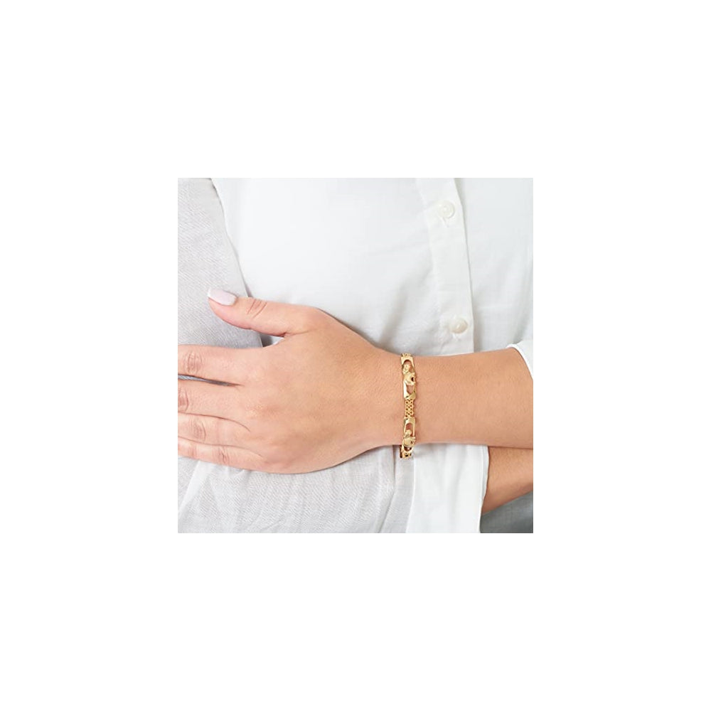 Pulseras de elefante chapado en oro de 18 quilates