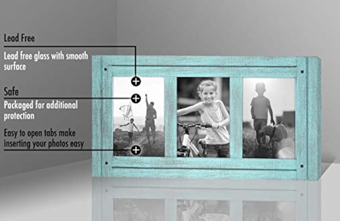 Americanflat Marco de madera envejecida, listo para colgar,