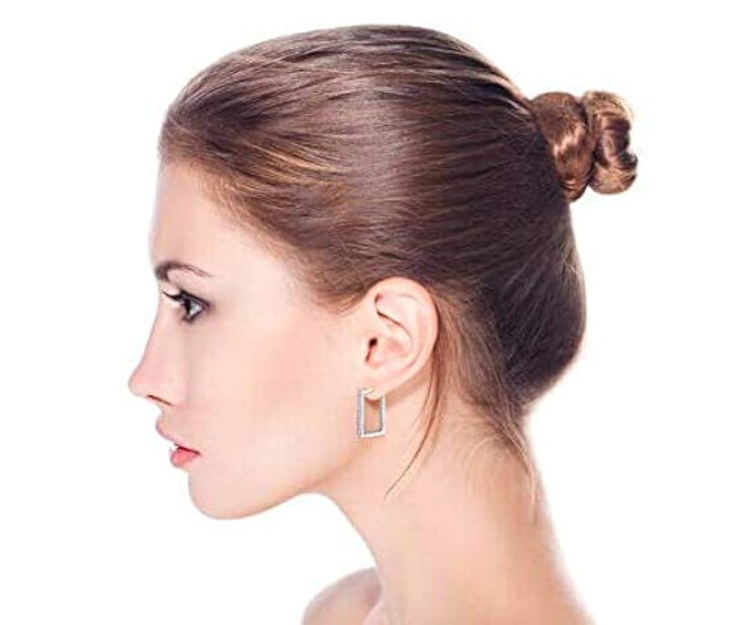 Bling Jewelry - Inside Out CZ Plata Rectángulo Aro