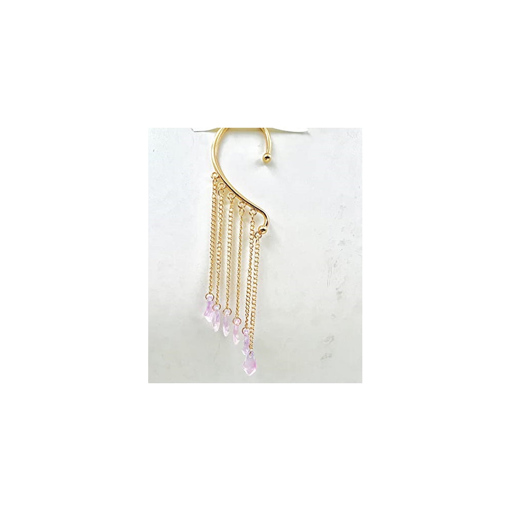 Aretes largos sin perforación para mujeres