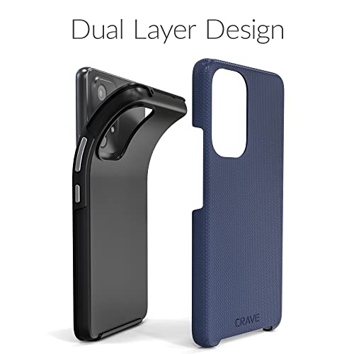 Crave Dual Guard - Funda para Samsung Galaxy A53, protección a prueba de golpes, doble capa para Samsung Galaxy A53 5G, color azul marino