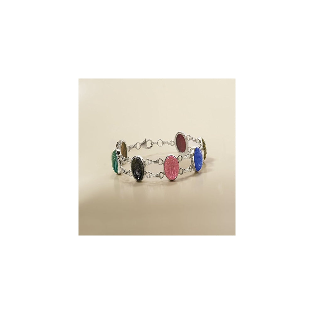 Pulseras de escarabajo en plata de ley