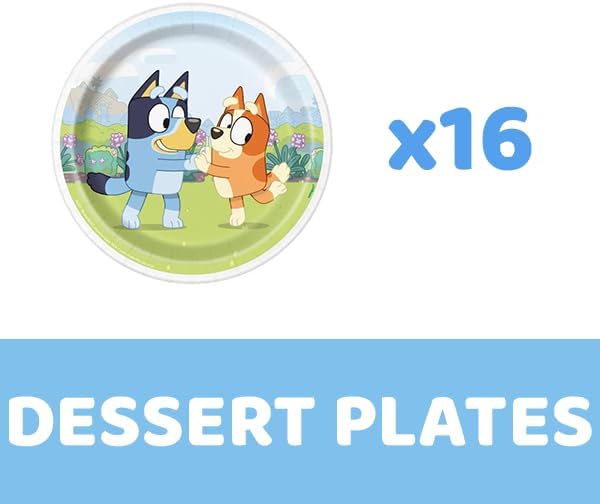 Decoraciones de Cumpleaños Bluey - Kit de Fiesta para 16 Invitados