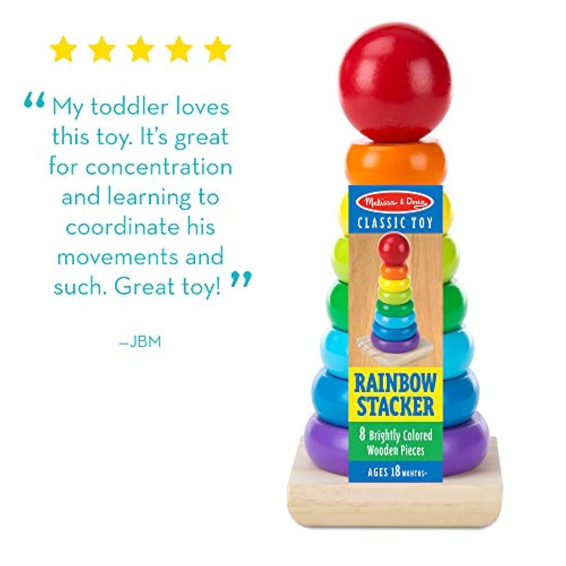 Melissa & Doug-jUGUETE PARA NIÑOS DE APILADOR EDUCATIVO