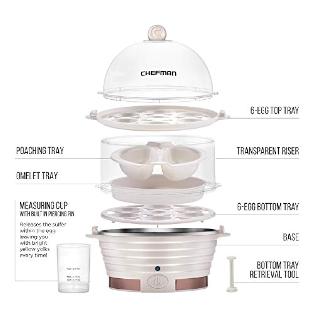 Vaporeras, Caldera eléctrica para huevos y cazador