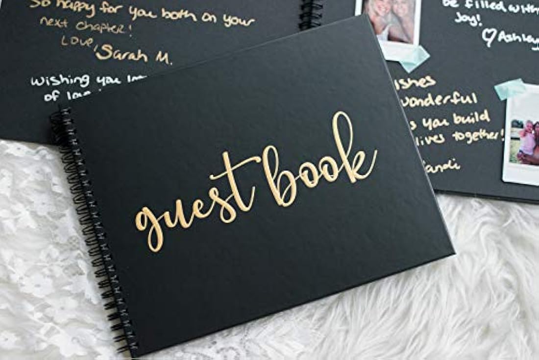 Álbum de invitados de boda negro