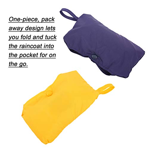 Chubasquero plegable con capucha para perros, tiras reflectantes, poncho ligero ajustable para perros pequeños, medianos y grandes, azul, XS