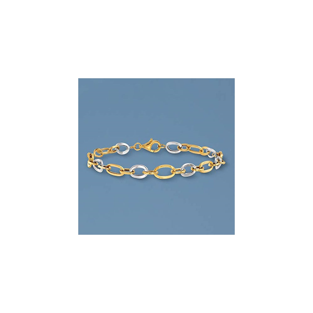 Pulseras de eslabones ovalados 14 quilates
