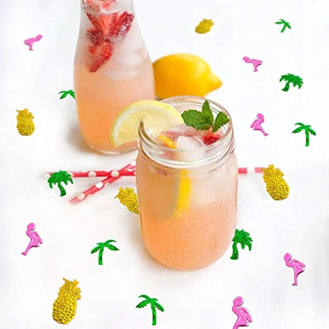 Confeti de verano hawaiano flamenco fiesta confeti de papel