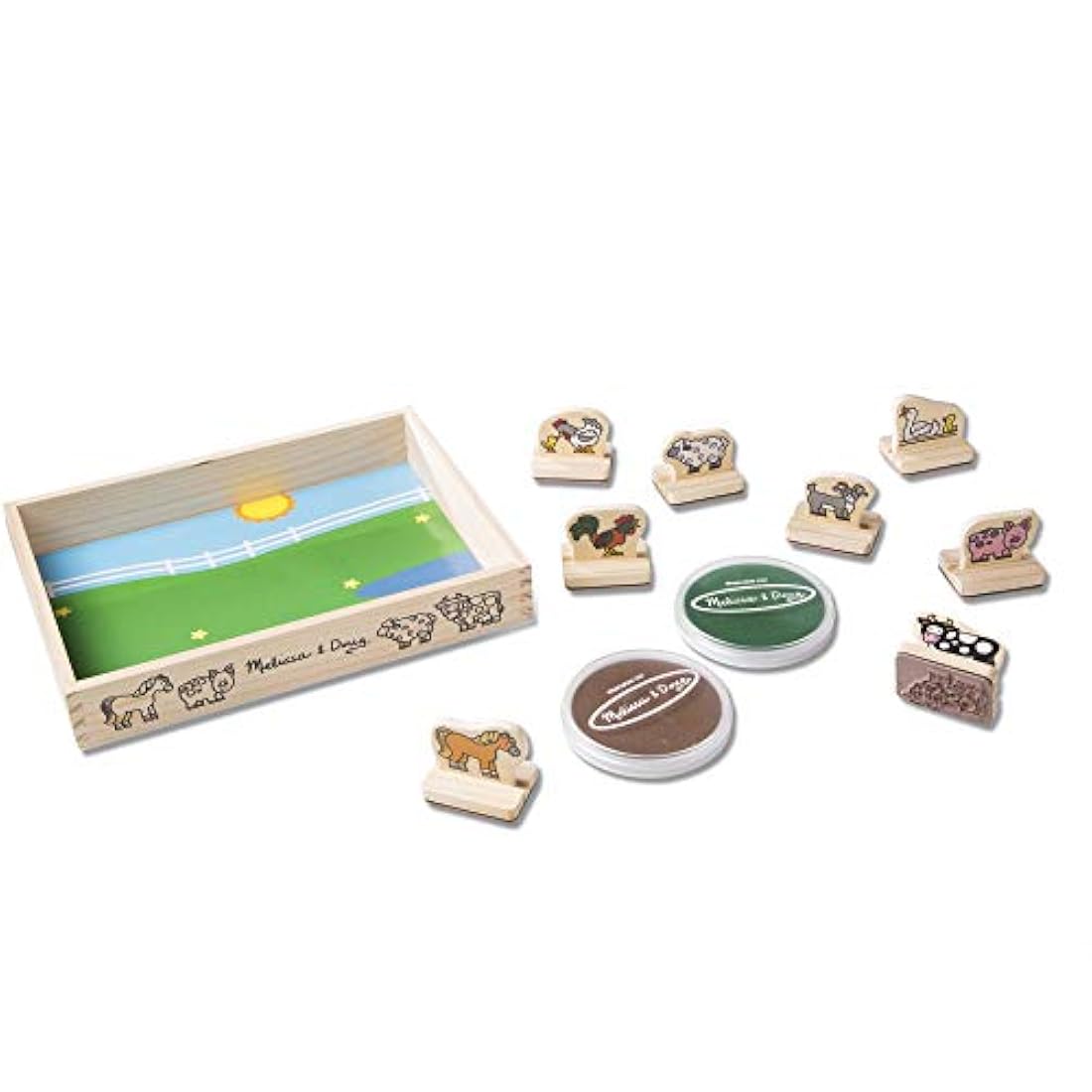 Mi primer juego de sellos de madera – animales de granja