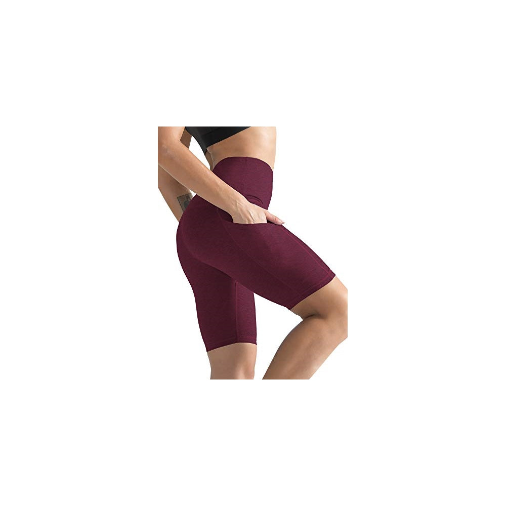 Shorts cortos de yoga para mujer de cintura alta talla