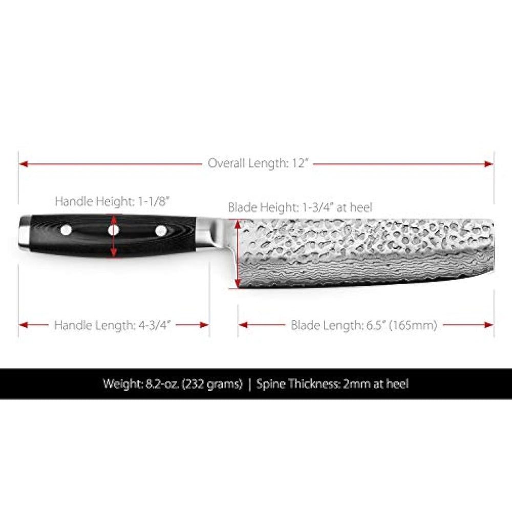Enso HD Hammered Damasco Nakiri cuchillo de 6.5 pulgadas
