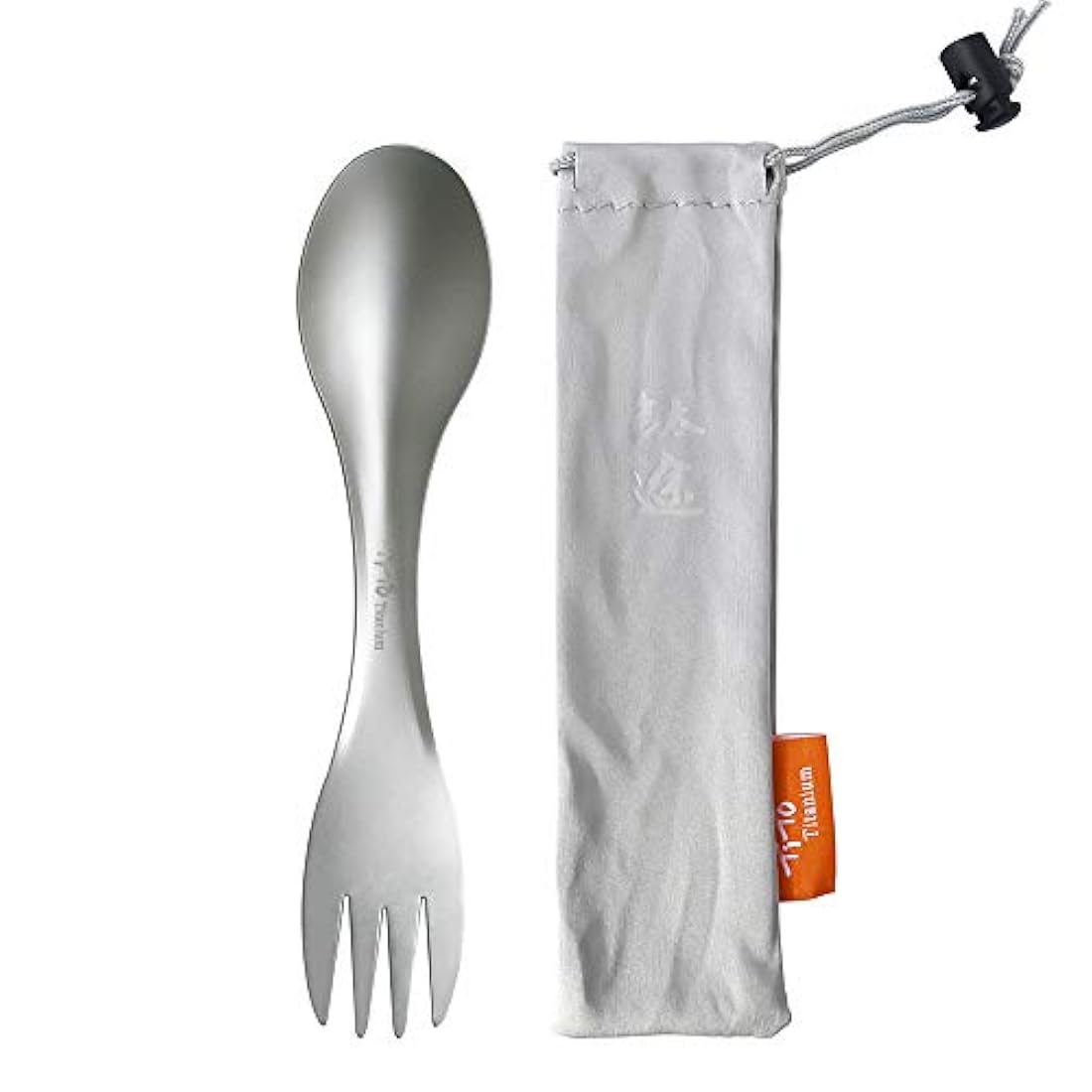 Cuchara de titanio para acampada al aire libre