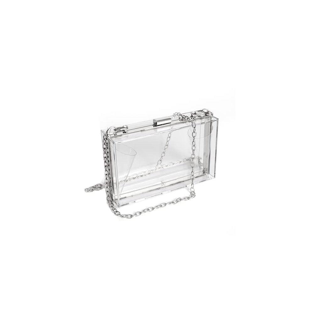 Bolso de hombro con correa de oro removible acrilico