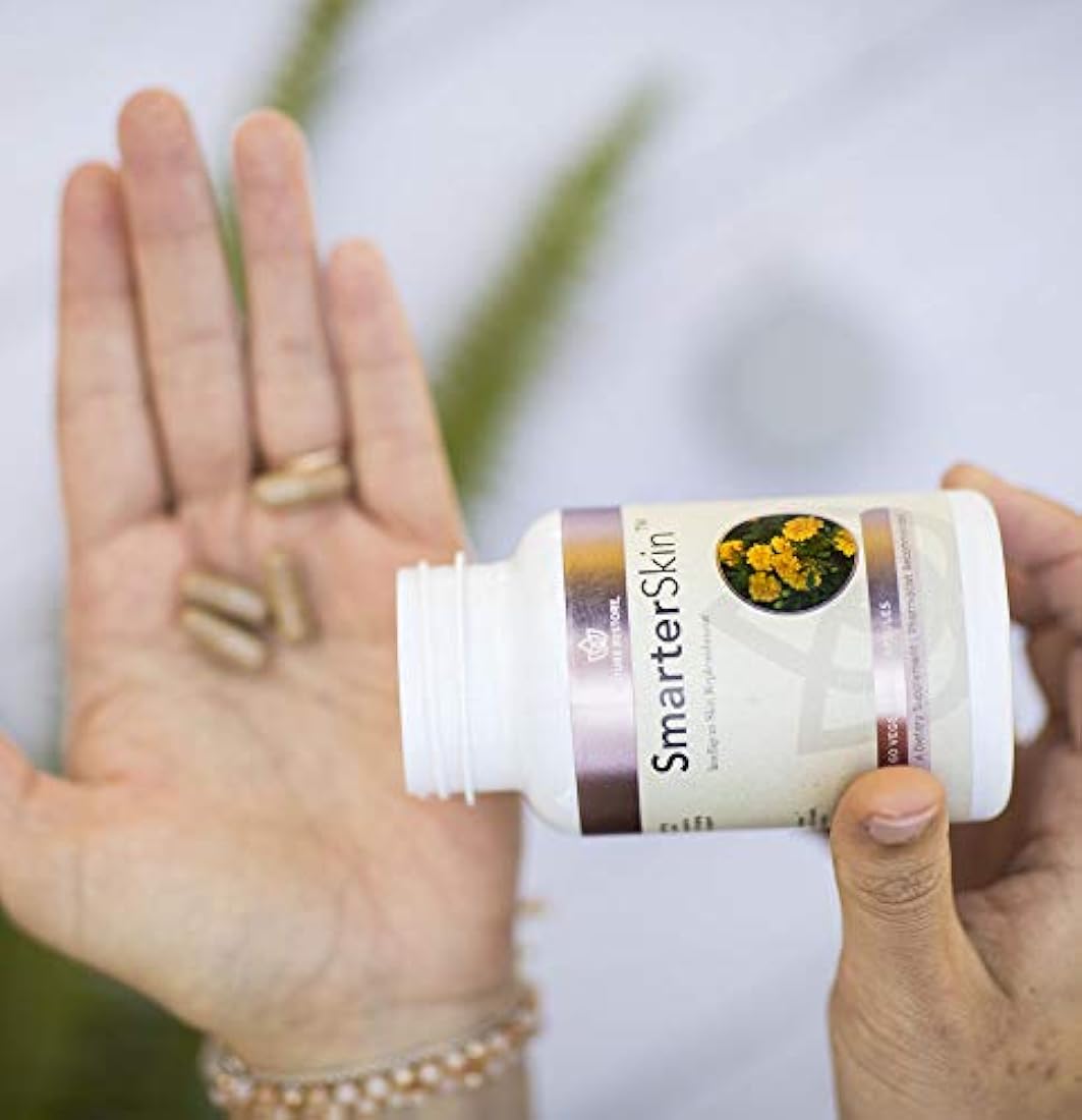 Accesorio para la piel más inteligente, belleza, formulado con leucotomos de polipodio de 240 mg, lutein de 20 mg, 50 mg de verbascosida