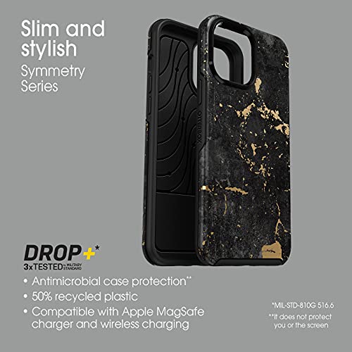 OtterBox Symmetry Series - Funda para iPhone 13 Pro Max y iPhone 12 Pro Max - enigma (negro/enigma gráfico)