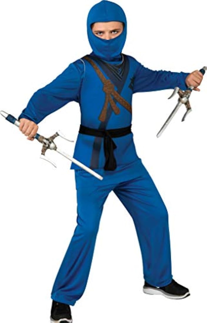 Disfraz de ninja, L, Azul