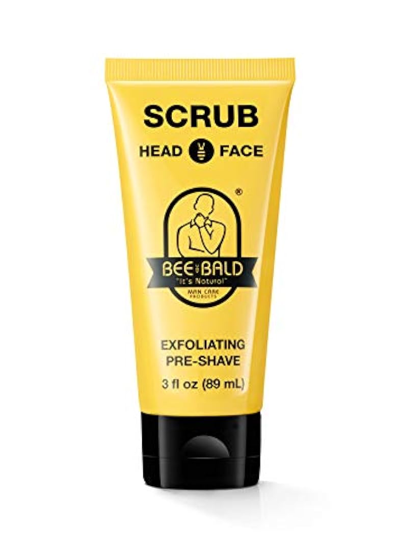 Abeja calvo exfoliante para cabeza y cara, 3 onzas líquidas