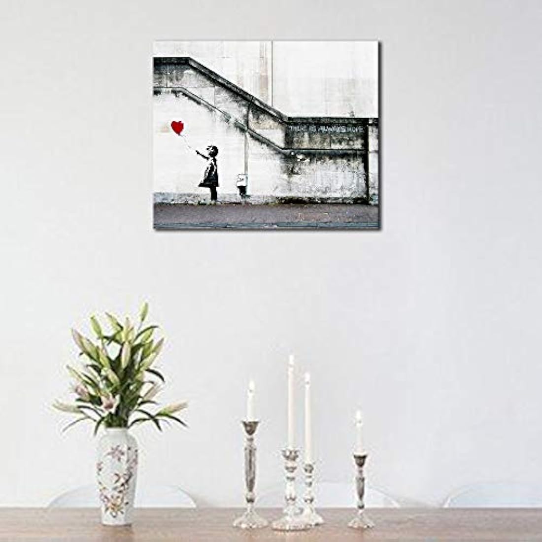 Wieco Art - Lienzo decorativocon diseño de niña con globo