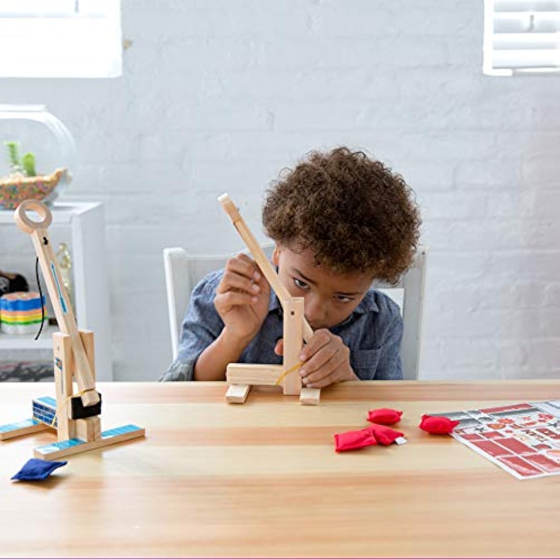 Kit para construir y luchar con 2 catapultas