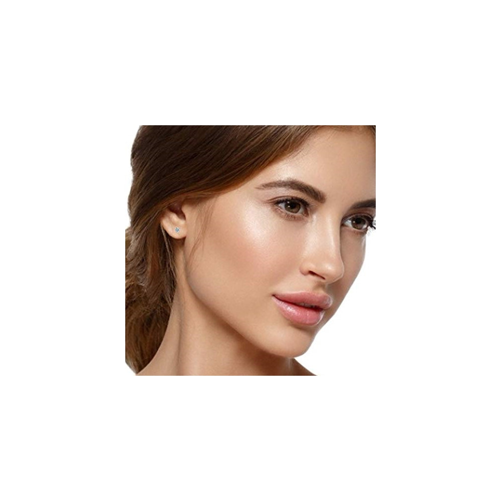 Aretes hipoalergénicos de circonita cúbica para mujeres