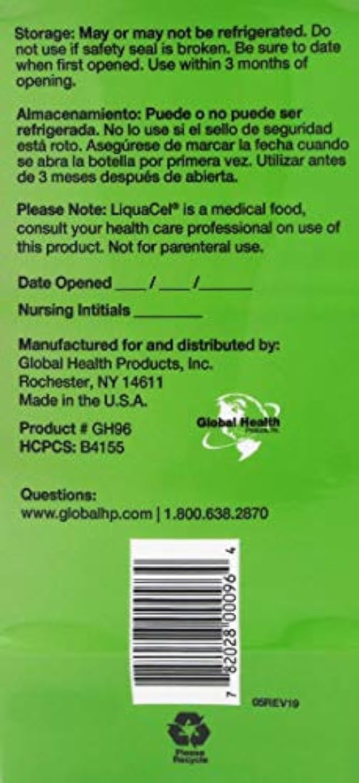 liquacel líquido proteína sandía 1 x botella de 32oz