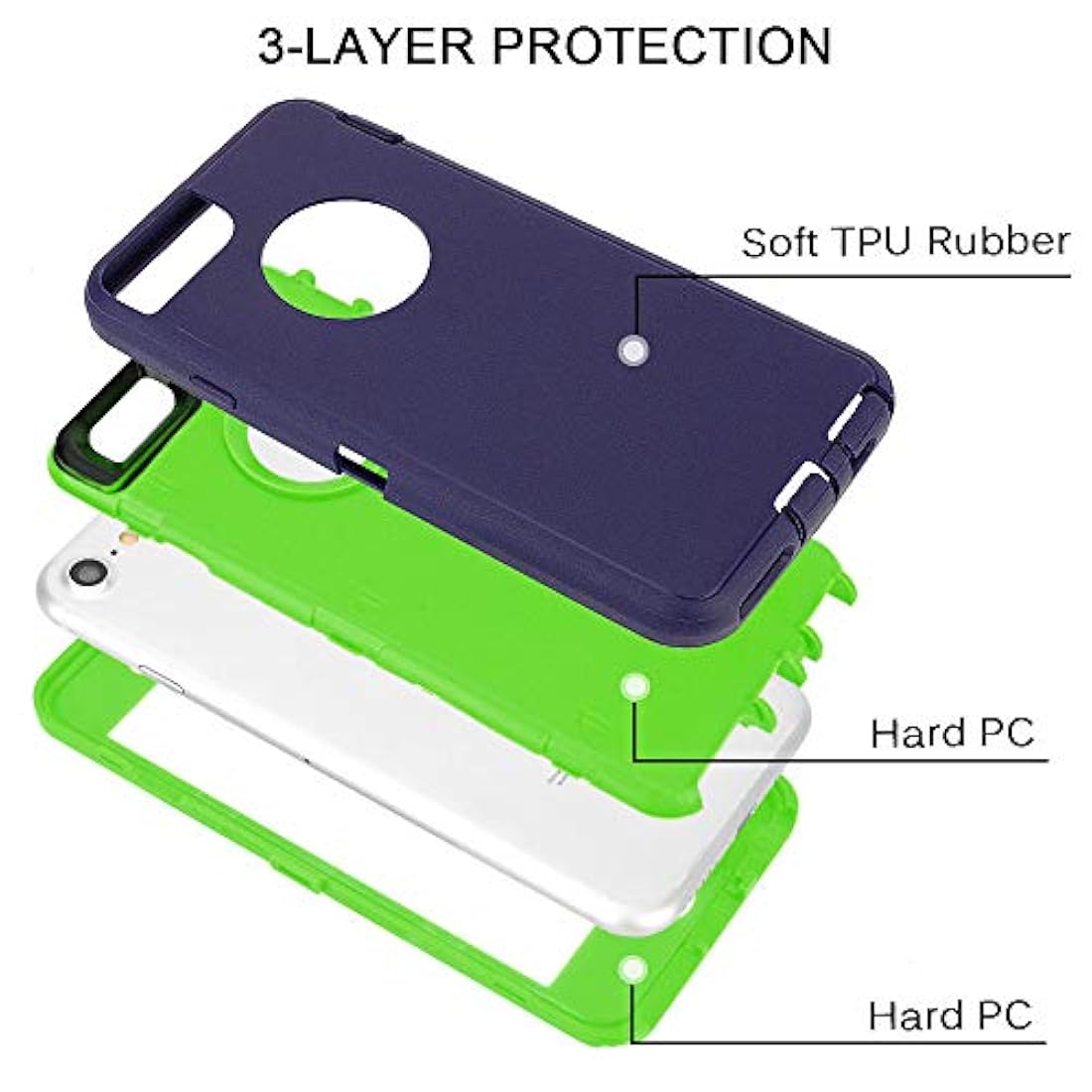 MAXCURY - Funda de protección para iPhone 6 Plus
