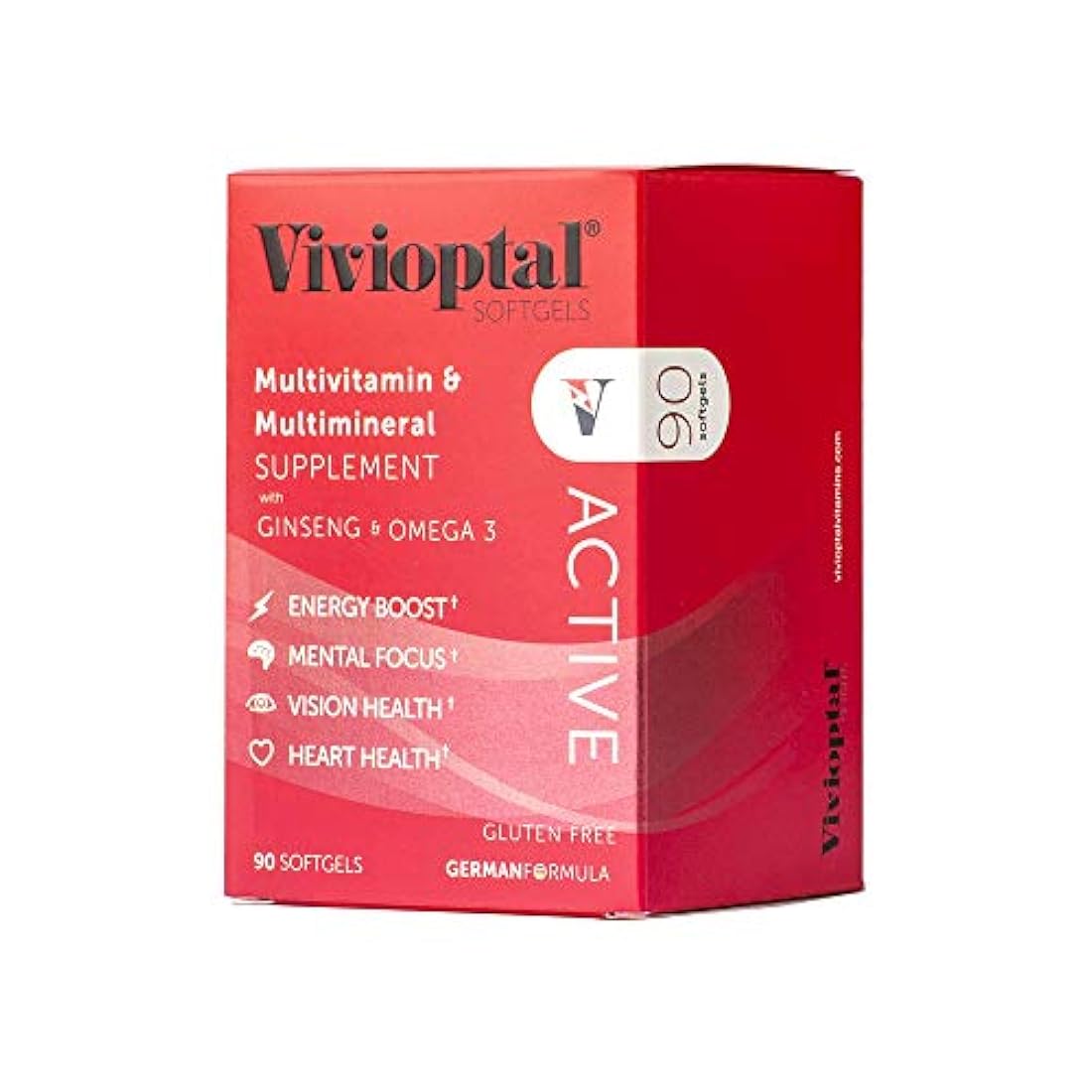 vivivioptal Active 90 Cápsulas – Multivitamin & Multimineral Suplemento – El ginseng & Omega 3